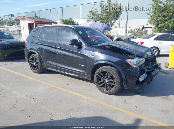 5UXWX9C5XG0D66318 2016 BMW X3 Черный Передняя правая четверть