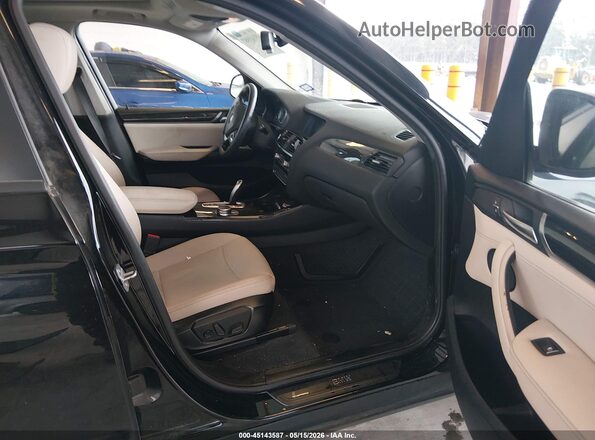 5UXWZ7C52H0U45236 2017 BMW X3 Black Widok wnętrza z przodu