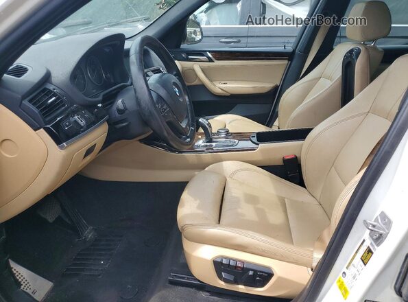 5UXWZ7C53G0T42647 2016 BMW X3 Белый Вид салона спереди