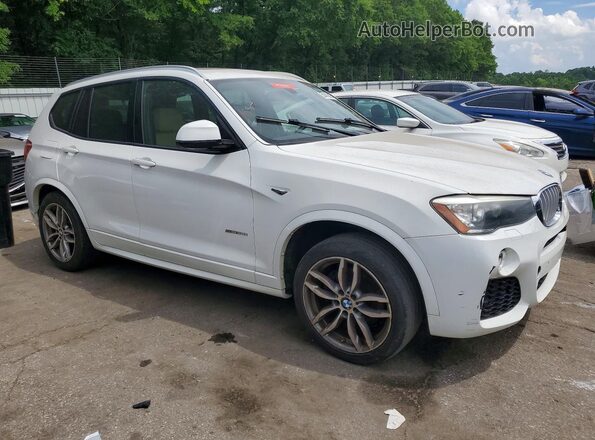 5UXWZ7C53G0T42647 2016 BMW X3 Белый Передняя правая четверть