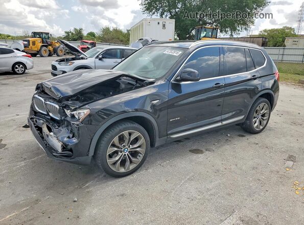 5UXWZ7C57H0U45667 2017 BMW X3 Черный Передняя левая четверть