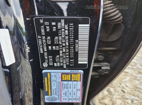 5XXGU4L15KG332824 2019 KIA OPTIMA Черный Вид подкапотного пространства