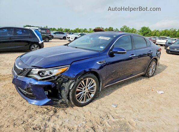 5XXGV4L22HG142249 2017 KIA OPTIMA Синий Передняя левая четверть