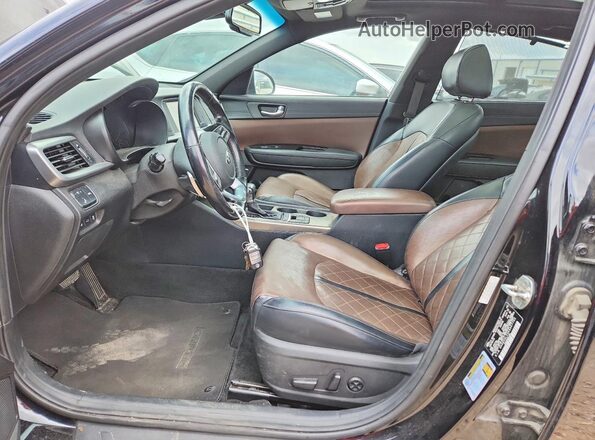 5XXGV4L23KG347795 2019 KIA OPTIMA Черный Вид салона спереди