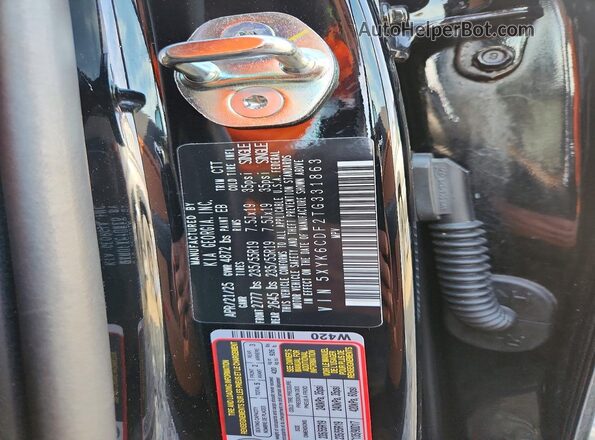 5XYK6CDF2TG331863 2026 KIA SPORTAGE Черный Вид наклейки с VIN-кодом