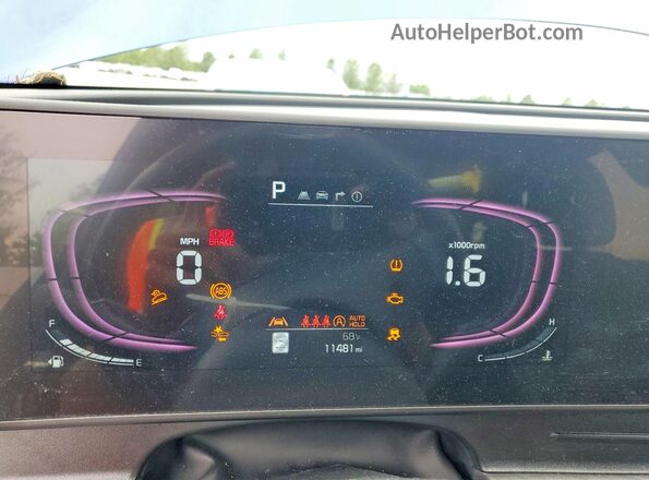 5XYK6CDF4RG186169 2024 KIA SPORTAGE Blue ხელსაწყოთა პანელის ხედი