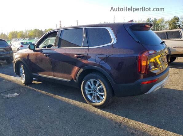 5XYP2DHC0NG292569 2022 KIA TELLURIDE Burgundy უკანა მარცხენა