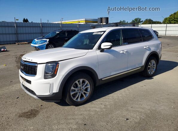5XYP2DHCXNG251785 2022 KIA TELLURIDE White წინა მარცხენა ხედი სამი მეოთხედიდან