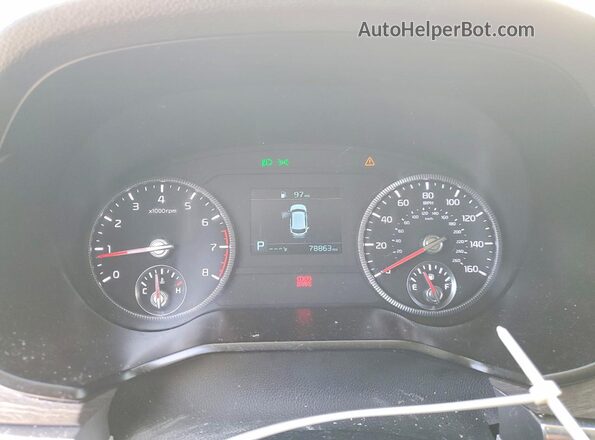 5XYP34HC1LG036743 2020 KIA TELLURIDE White Widok zestawu wskaźników