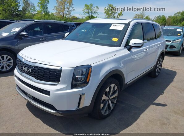 5XYP34HC1NG212483 2022 KIA TELLURIDE Белый Передняя левая четверть