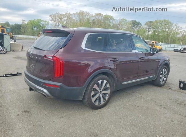 5XYP34HC4MG191692 2021 KIA TELLURIDE Бордовый Задняя правая четверть