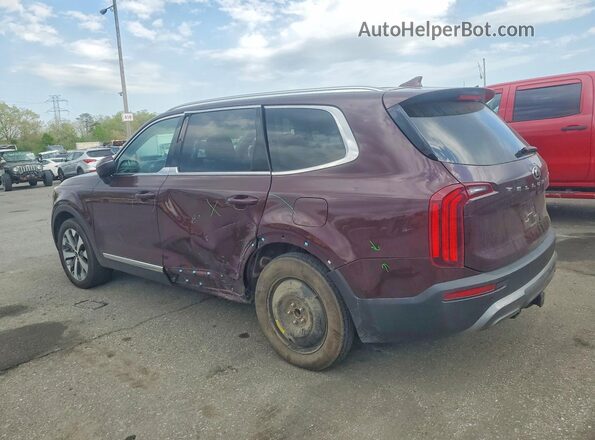 5XYP34HC4MG191692 2021 KIA TELLURIDE Бордовый Задняя левая четверть