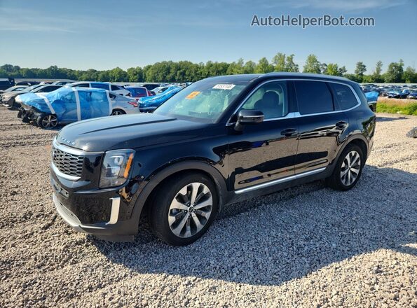 5XYP34HCXMG120237 2021 KIA TELLURIDE Черный Передняя левая четверть