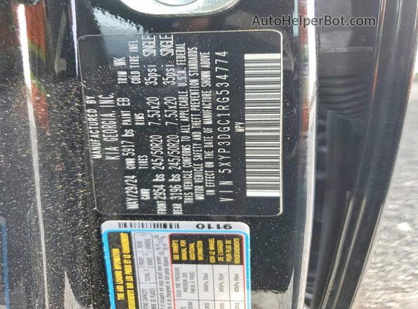 5XYP3DGC1RG534774 2024 KIA TELLURIDE Черный Вид наклейки с VIN-кодом