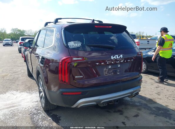 5XYP3DHC3NG221153 2022 KIA TELLURIDE Бордовый Задняя левая четверть