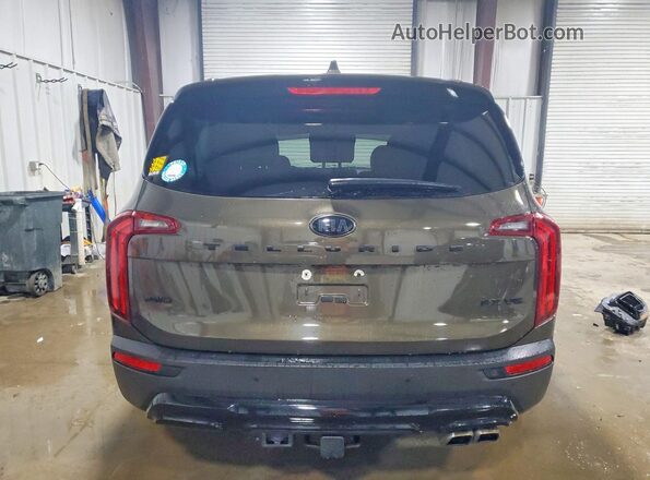 5XYP3DHC6MG106576 2021 KIA TELLURIDE Brown უკანა ხედი
