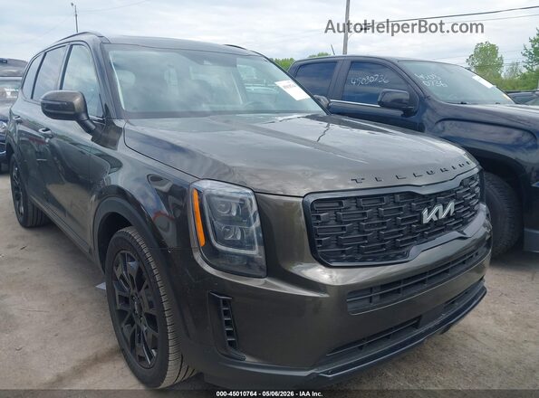 5XYP3DHC7NG243365 2022 KIA TELLURIDE Зеленый Передняя правая четверть