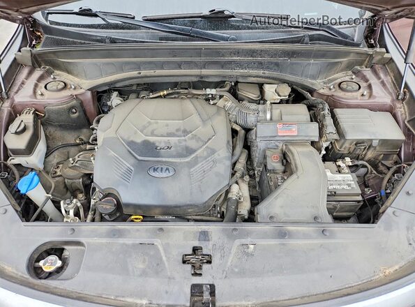 5XYP54HC0MG127420 2021 KIA TELLURIDE Burgundy ძრავის განყოფილების ხედი