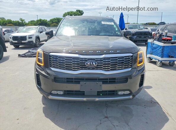 5XYP54HC1LG041127 2020 KIA TELLURIDE Brown წინა ხედი