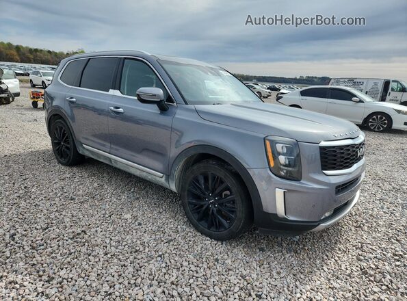 5XYP54HC2NG265848 2022 KIA TELLURIDE Серый Передняя правая четверть