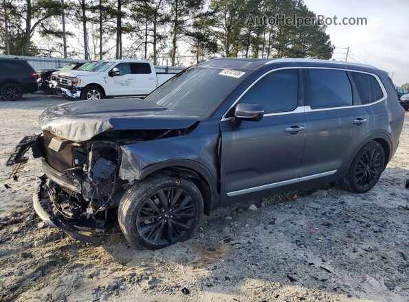 5XYP54HC7MG098188 2021 KIA TELLURIDE Серый Передняя левая четверть