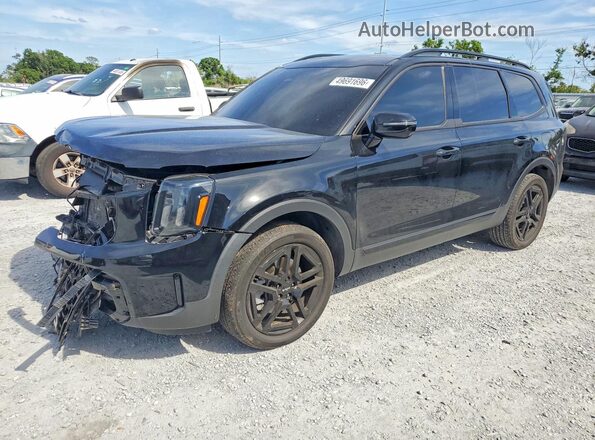 5XYP5DGC2RG456791 2024 KIA TELLURIDE Black წინა მარცხენა ხედი სამი მეოთხედიდან