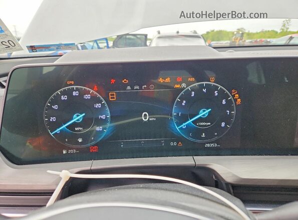 5XYP5DGC2RG489306 2024 KIA TELLURIDE Gray Vista del cuadro de instrumentos