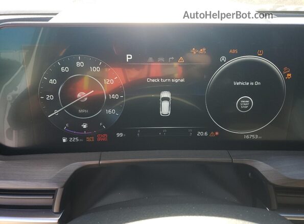 5XYP5DGCXRG449605 2024 KIA TELLURIDE White Vista del cuadro de instrumentos