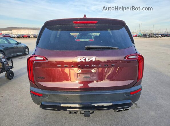 5XYP5DHC5NG303427 2022 KIA TELLURIDE Бордовый Вид сзади
