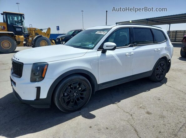 5XYP5DHC9NG283232 2022 KIA TELLURIDE White წინა მარცხენა ხედი სამი მეოთხედიდან