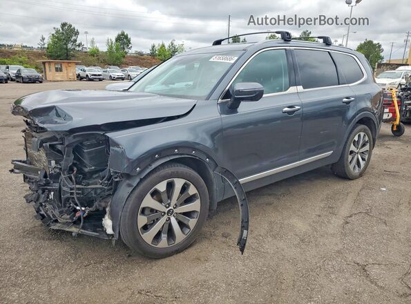 5XYP64HC0LG079588 2020 KIA TELLURIDE Charcoal წინა მარცხენა ხედი სამი მეოთხედიდან