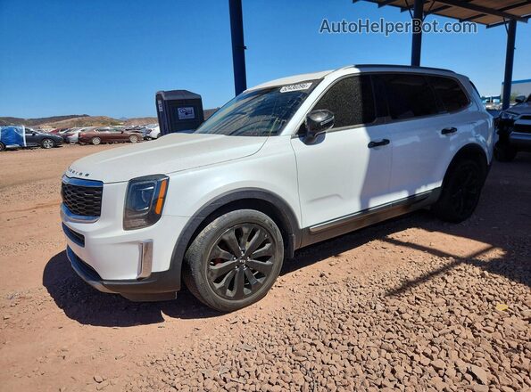 5XYP64HC0LG095967 2020 KIA TELLURIDE White Vista tres cuartos delantera izquierda