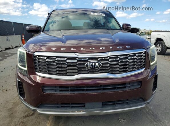5XYP64HC8LG039209 2020 KIA TELLURIDE Бордовый Вид спереди