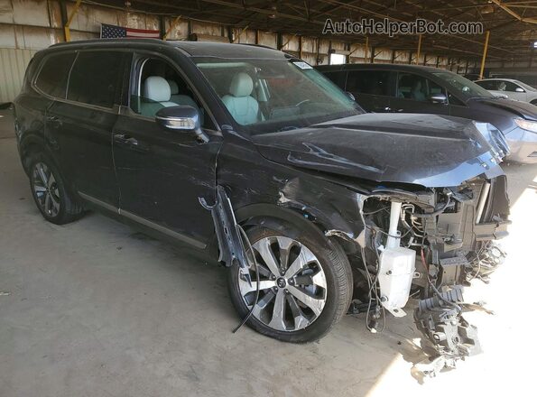 5XYP64HCXMG151009 2021 KIA TELLURIDE Серый Передняя правая четверть