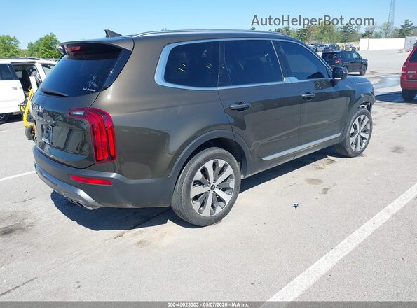 5XYP6DHC7NG317522 2022 KIA TELLURIDE Коричневый Задняя правая четверть