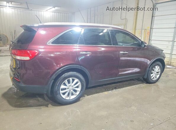 5XYPG4A36GG080581 2016 KIA SORENTO Бордовый Задняя правая четверть