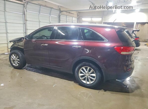 5XYPG4A36GG080581 2016 KIA SORENTO Бордовый Задняя левая четверть