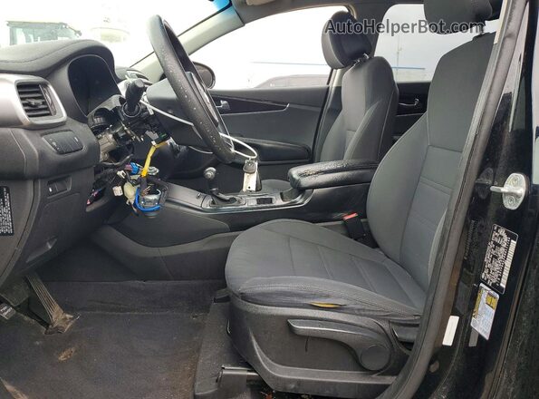 5XYPG4A39GG111144 2016 KIA SORENTO Black Вид салону спереду