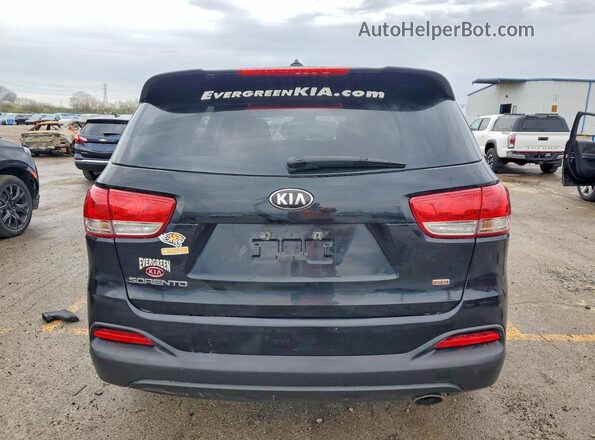 5XYPG4A39GG111144 2016 KIA SORENTO Black Вид ззаду