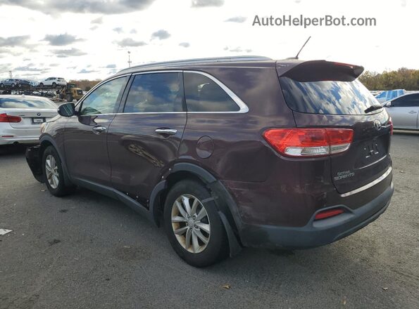 5XYPG4A39GG120944 2016 KIA SORENTO Maroon Задня ліва чверть