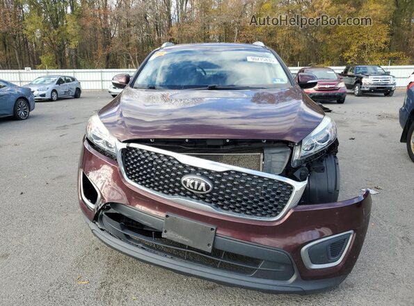 5XYPG4A39GG120944 2016 KIA SORENTO Maroon Вид спереду