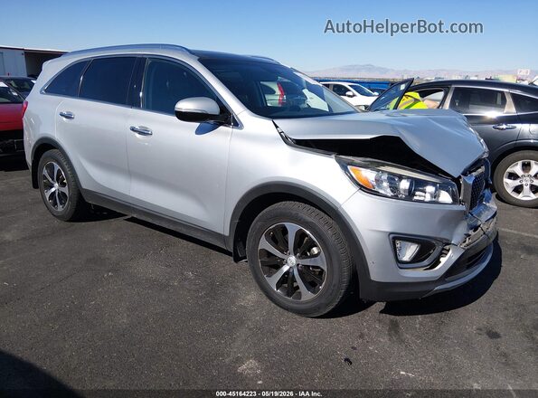 5XYPH4A12GG056578 2016 KIA SORENTO Серебряный Передняя правая четверть