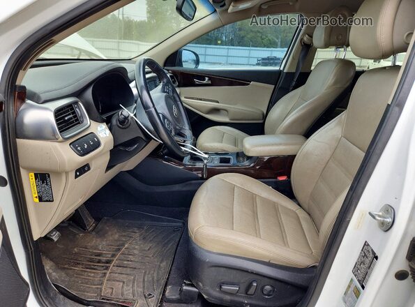 5XYPH4A17GG138533 2016 KIA SORENTO Белый Вид салона спереди