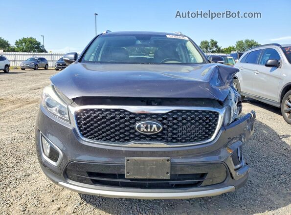 5XYPH4A18GG031474 2016 KIA SORENTO Gray Vista frontal