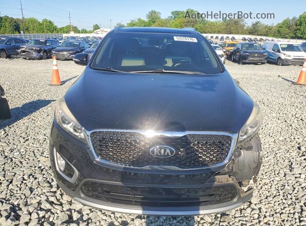 5XYPH4A19GG155138 2016 KIA SORENTO Black Front view