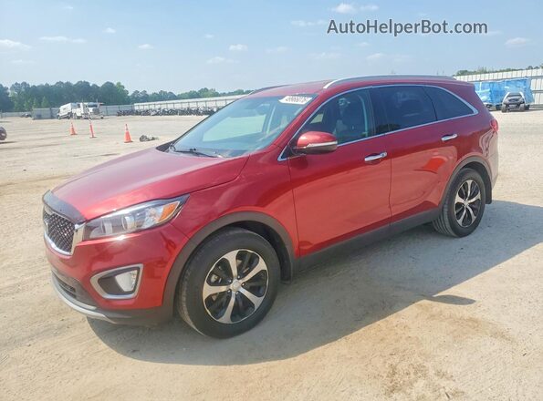 5XYPH4A19HG190165 2017 KIA SORENTO Red Przód lewy