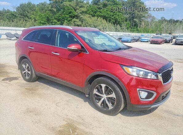 5XYPH4A19HG190165 2017 KIA SORENTO Red Przód prawy