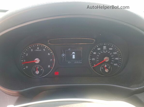 5XYPH4A19HG190165 2017 KIA SORENTO Red Widok zestawu wskaźników