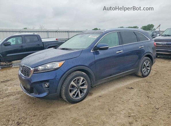 5XYPH4A55KG535203 2019 KIA SORENTO Синий Передняя левая четверть