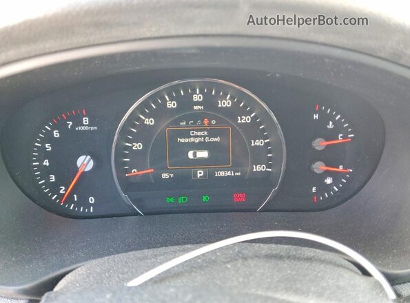 5XYPHDA16GG114854 2016 KIA SORENTO Бордовый Вид щитка приборов